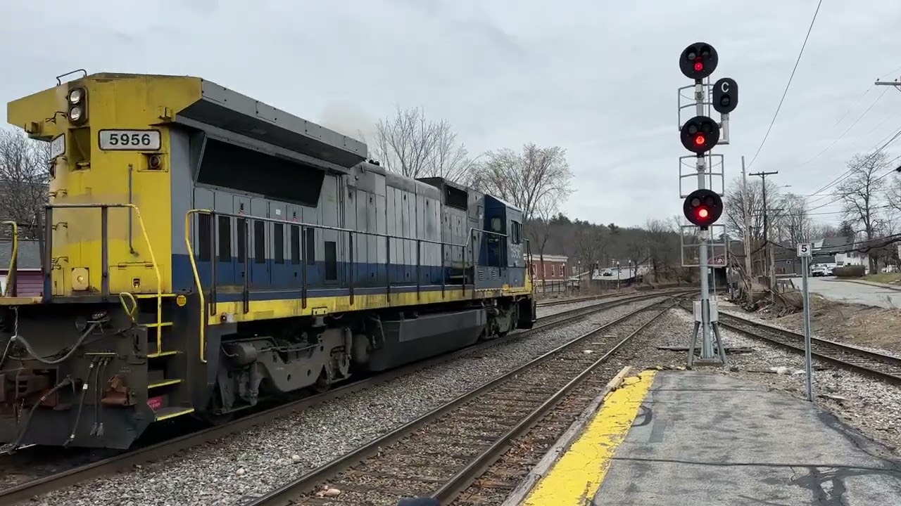 A Cold Train Day in Ayer, MA: CSX FI-1, AY-4, M427, Ponies & Several MBTA Geeps; 4/5/23 (4k)