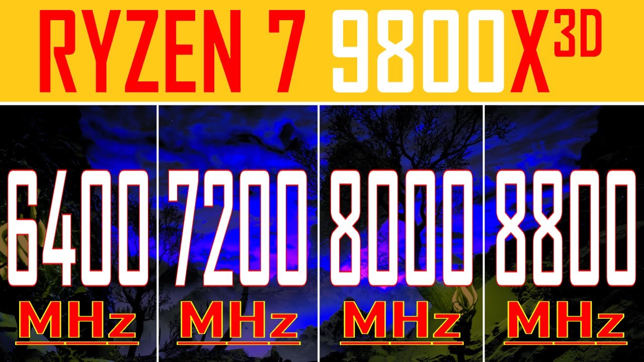 6400MHz vs 7200MHz vs 8000MHz vs 8800MHz || DDR5 RAM TEST || RYZEN 7 9800X3D ||
