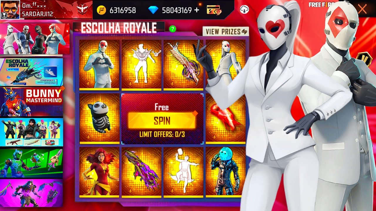 Buying 11000+ Diamonds, Evo Devil Hunter Bundle, Max Evo Gun Skins & Rares Emotes On Subscriber ID