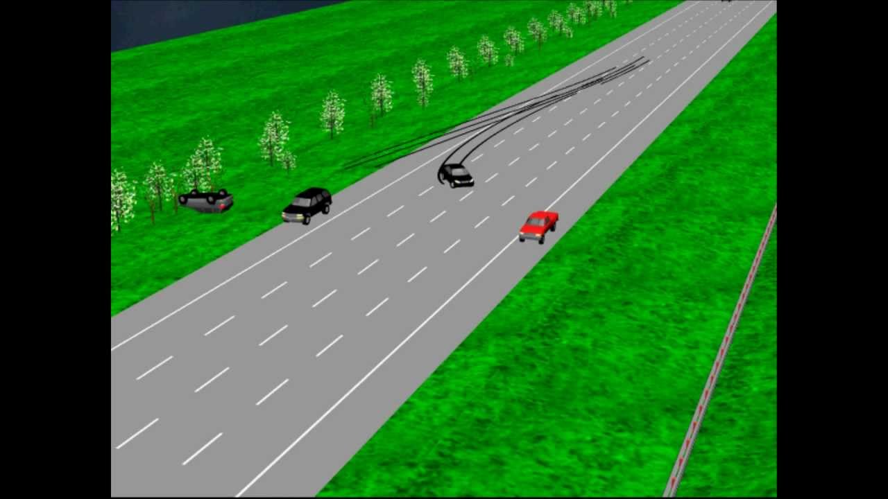 3-D Accident Simulation of a Rollover Wreck on the Intersate