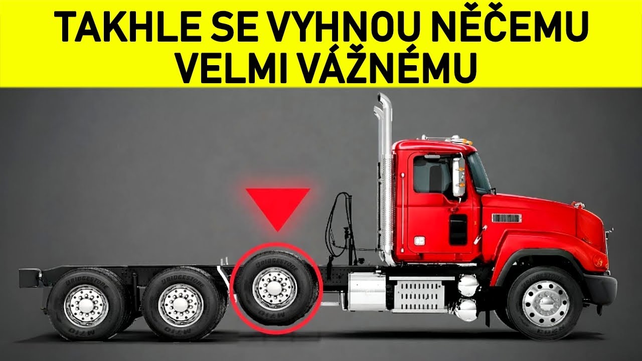 Proč se některá kola nákladních aut nikdy nedotýkají země?