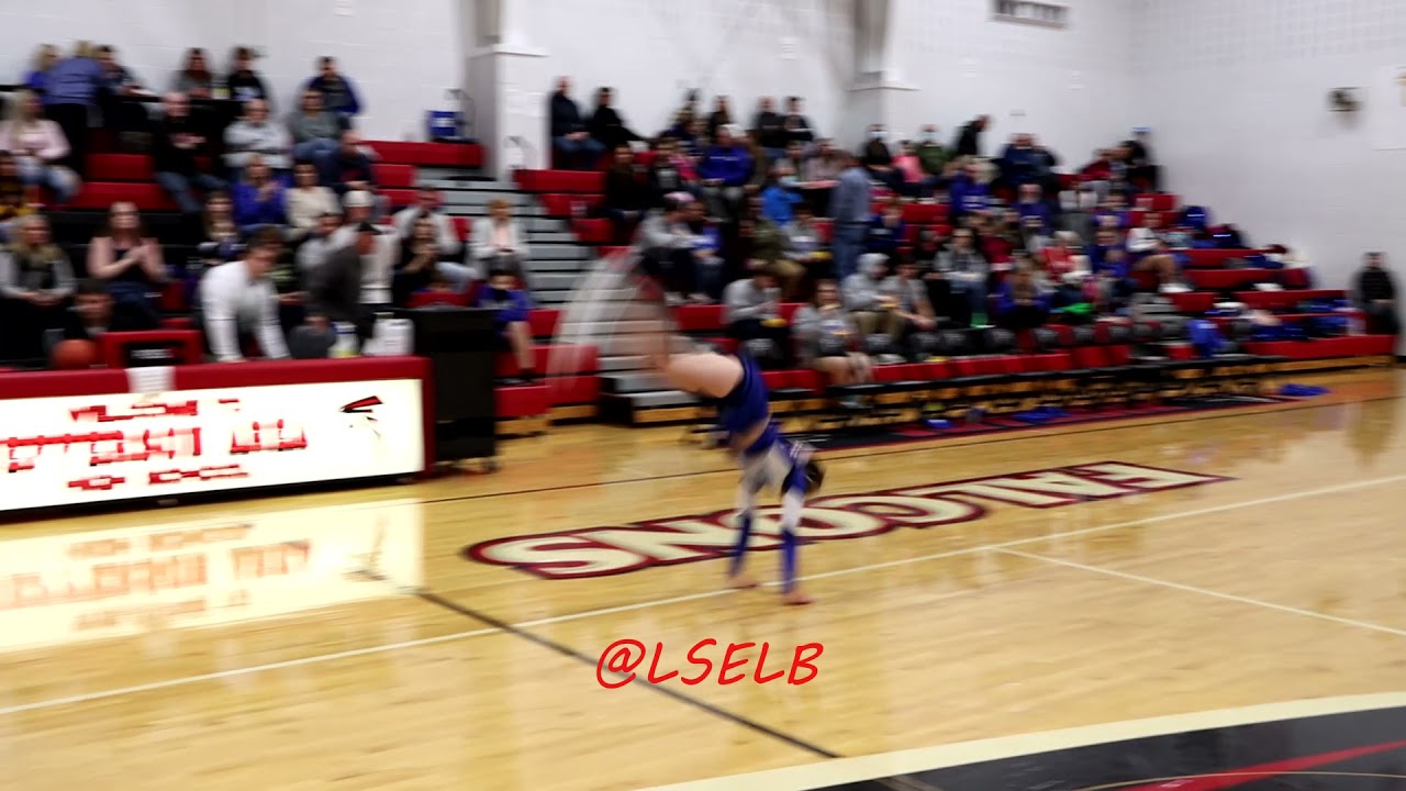 Madison HS Cheerleader doing 10 Back Flips with EASE