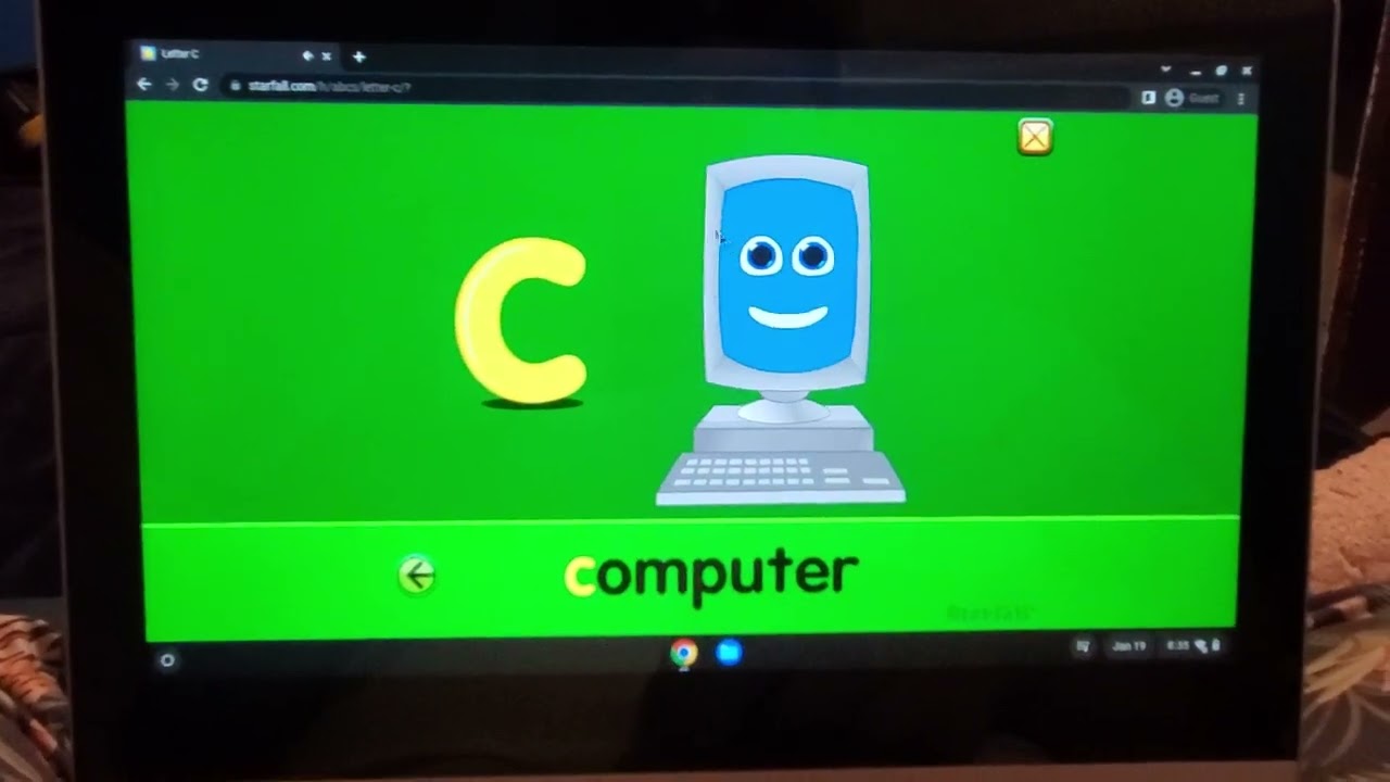Let's Play Starfall Letter C