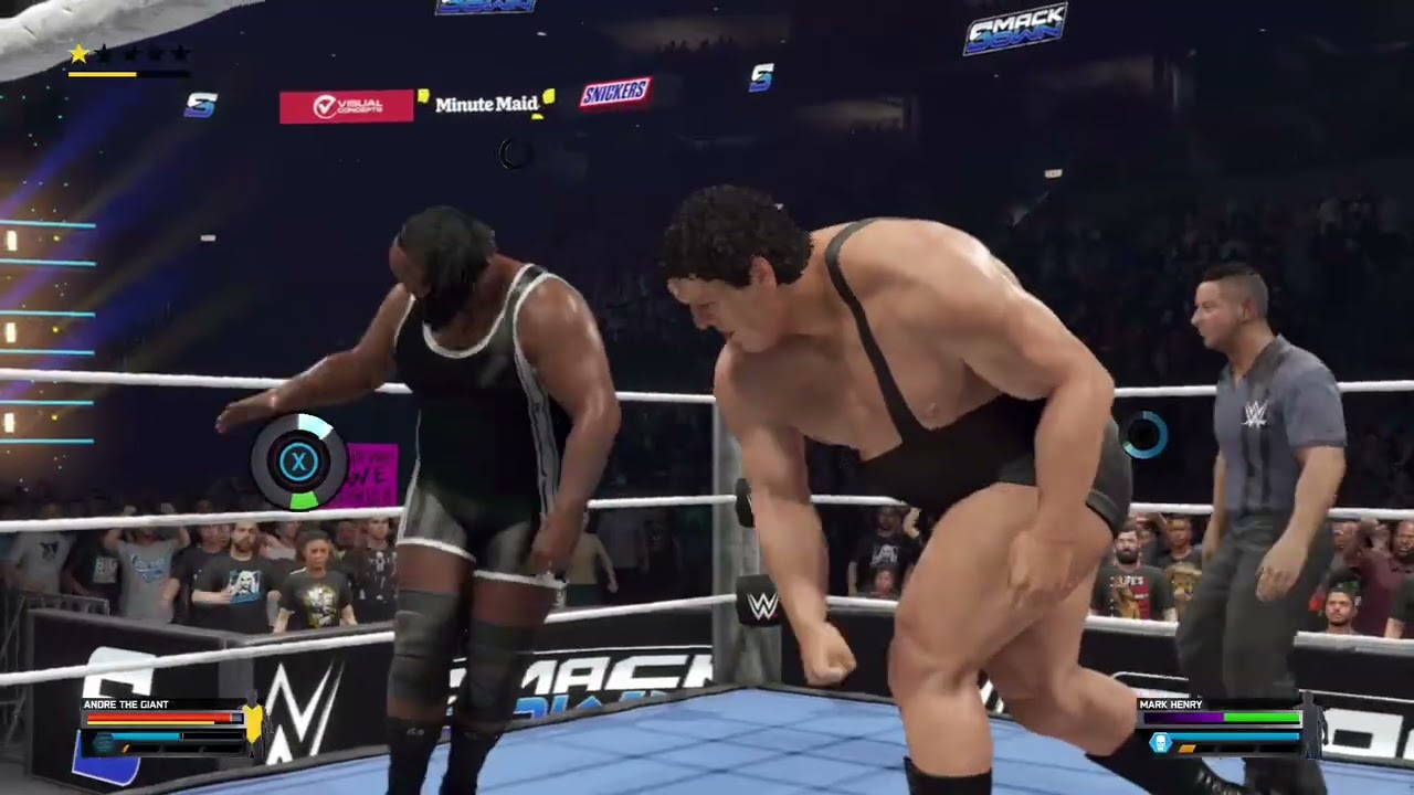 Mark Henry Vs Andre The Giant One On One Match Smackdown 2k25