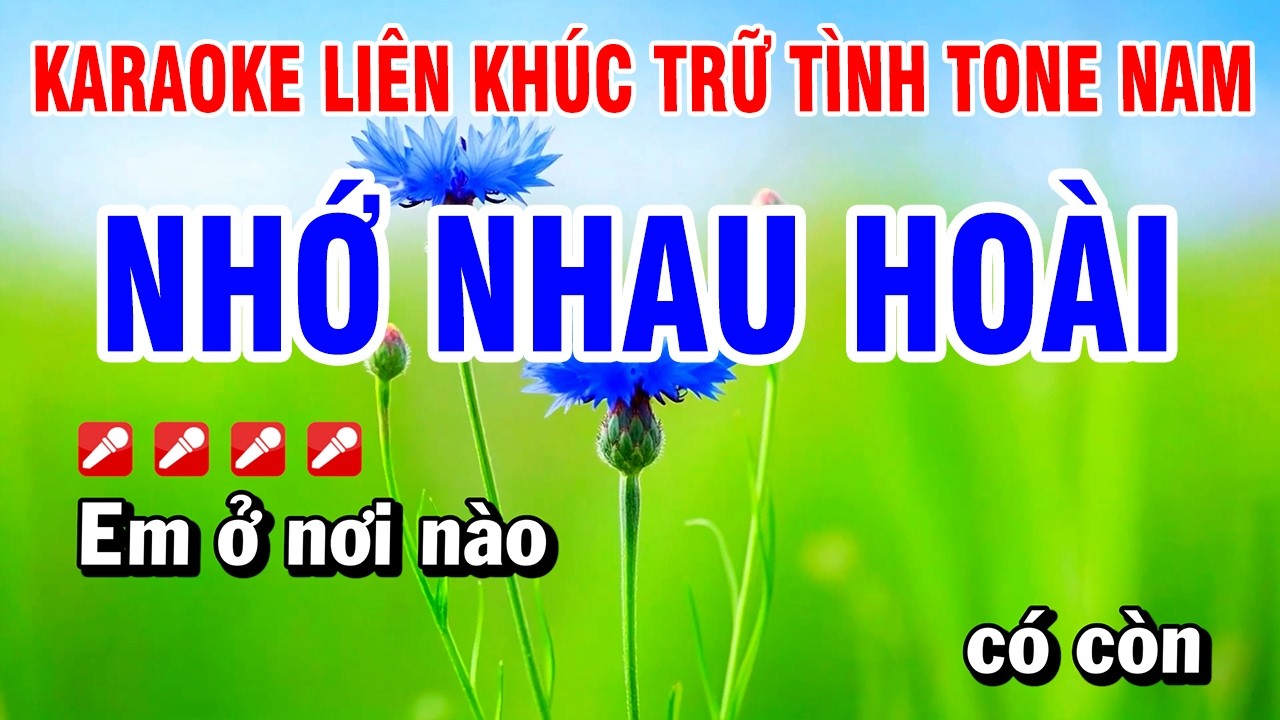 Karaoke Liên Khúc Nhạc Sống Nhạc Trữ Tình Tone Nam Dễ Hát - Nhớ Nhau Hoài | Hoài Phong 2
