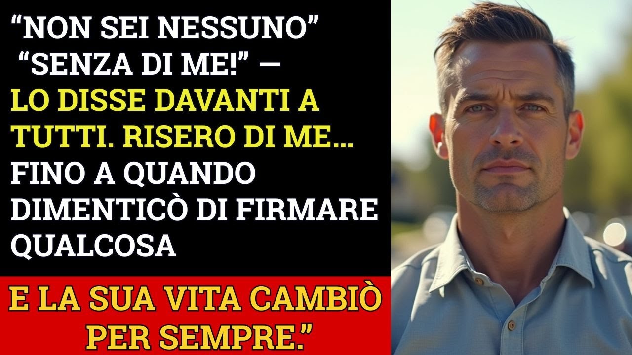 A cena di famiglia, mia moglie gridò: “Senza di me non sei nessuno!”…e dimenticò di firmare qualcosa