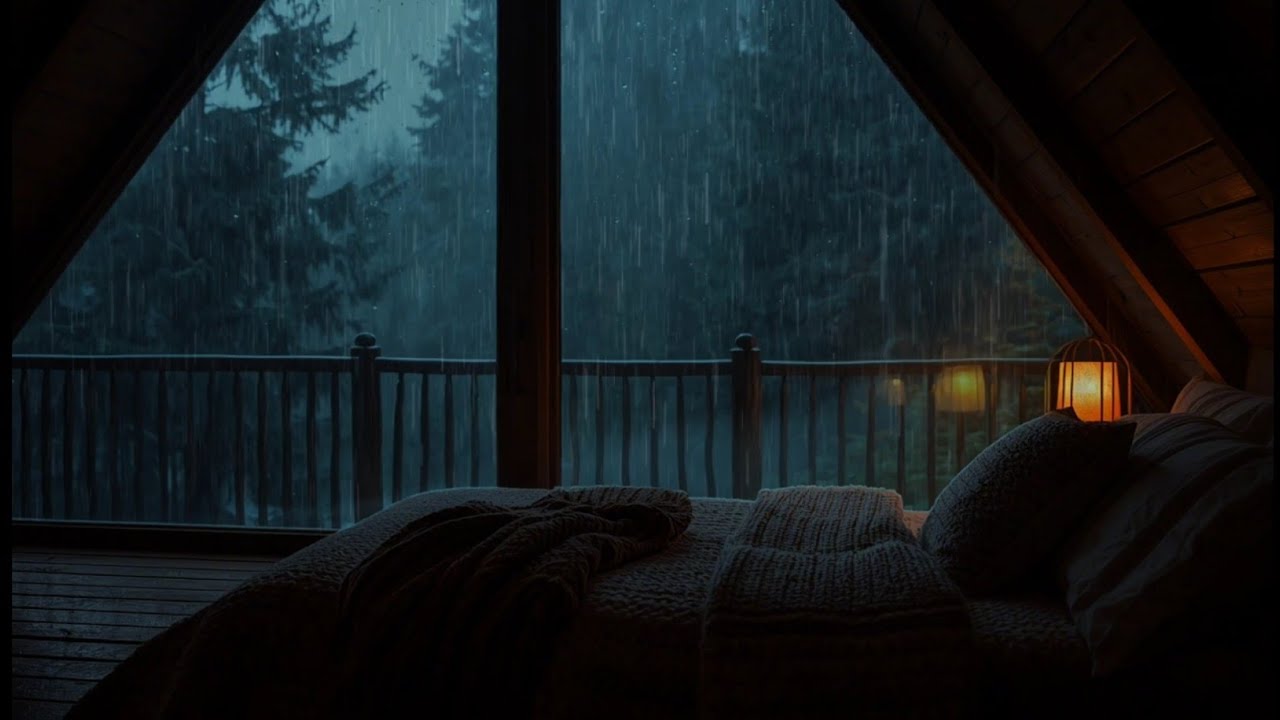 Soothing Heavy Forest Rain 🌲| Fall Asleep Calmly and Stress-Free 