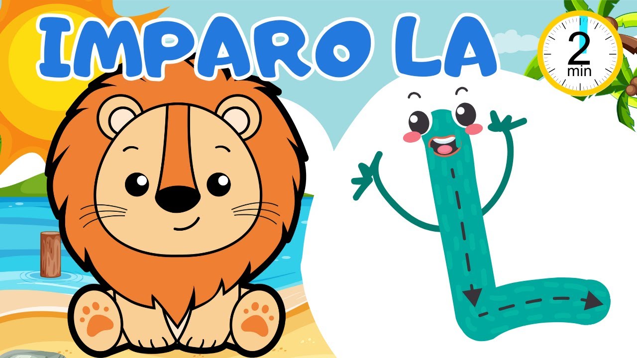 LA LETTERA L - LETTERE DELL'ALFABETO - CONSONANTI - VIDEO EDUCATIVO PER BAMBINI - NOMI - LESSICO