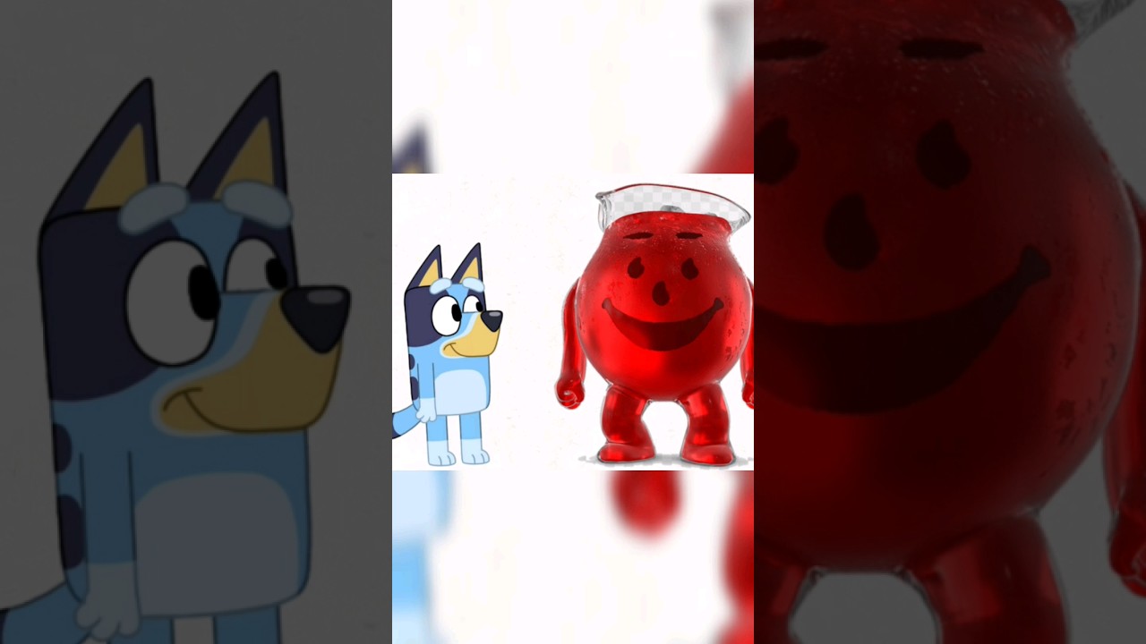 Bluey Meets Koolaid Man #animation #bluey