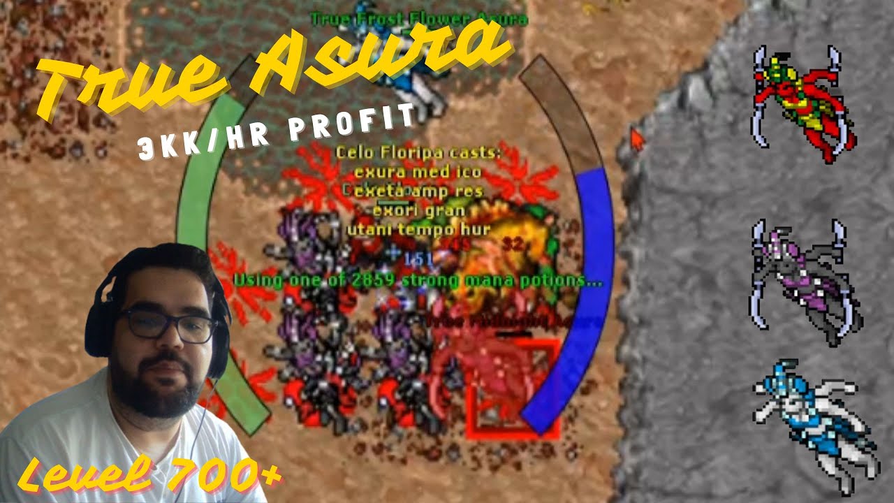 Tibia/Rubinot - EK 700+ Hunt True Asure  3KK/HR PROFIT