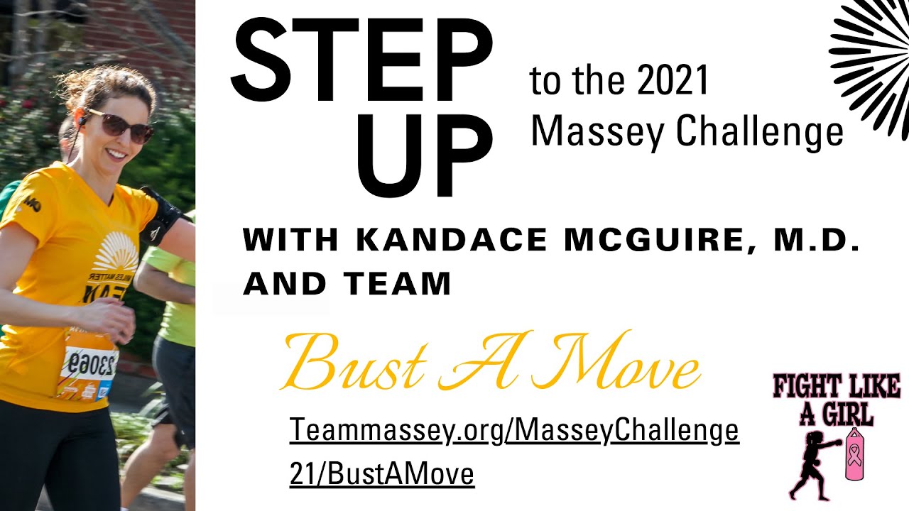 Massey's Chief of Breast Surgery, Kandace McGuire, M.D., and her Massey Challenge team, Bust A Move