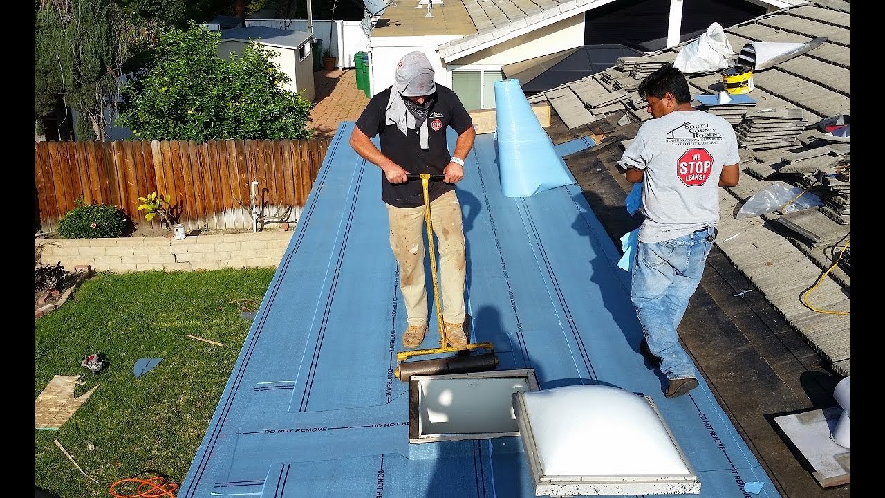 Flat Roofing with New Pitch and CertainTeed Flintastic Commercial Roofing in Irvine Ca