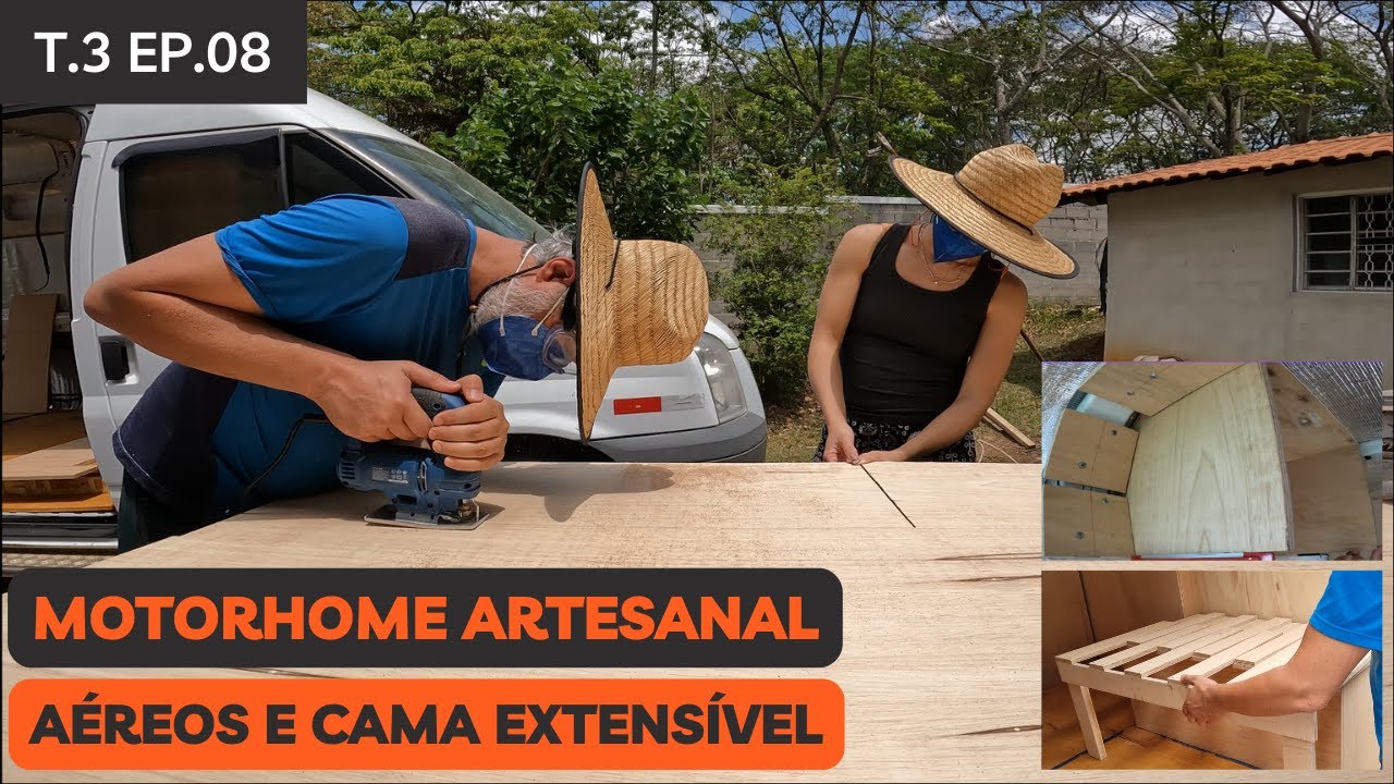Motorhome - Sofá Cama Extensível e Aéreos - DIY - Faça Você Mesmo