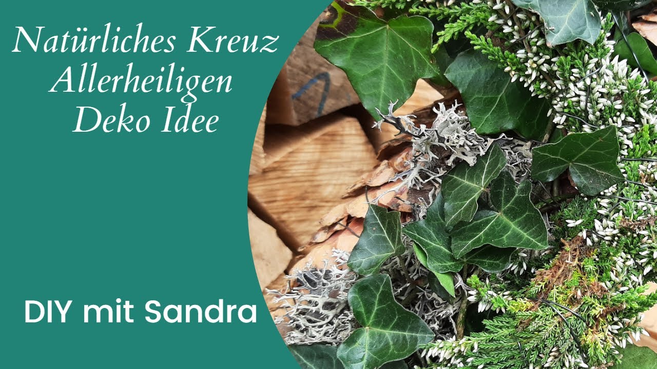 DIY - natürliches Kreuz für Allerheiligen | Grabschmuck leicht selber machen