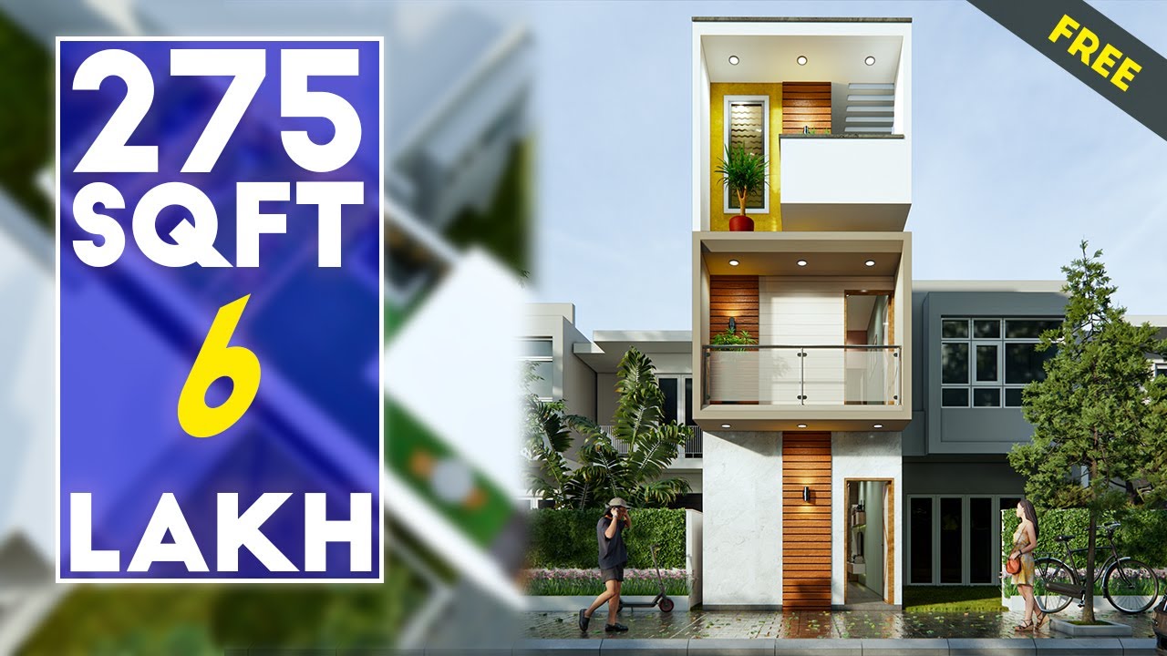 11X25 Feet Small House Design 3D House With Elevation Plan Tour 