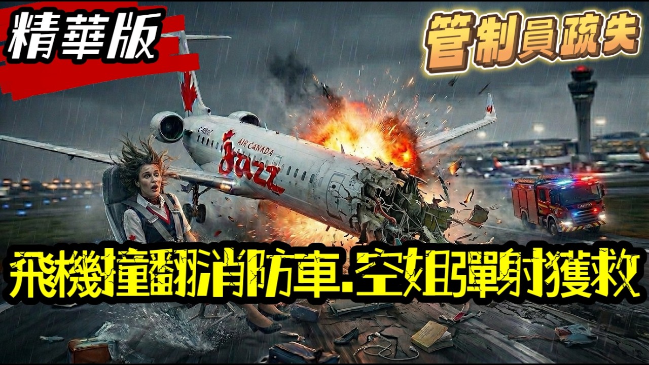 精華版｜我搞砸了！管制員搞砸.加航客機紐約跑道撞翻消防車