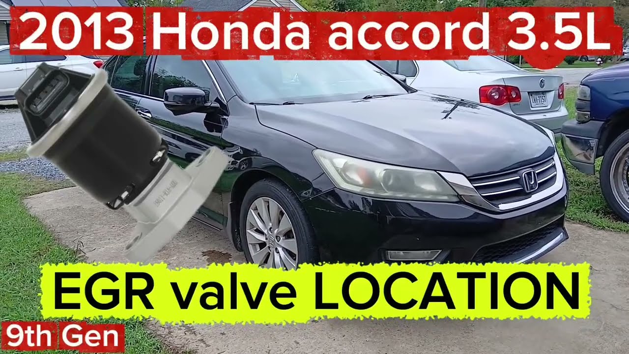 2013-2017(9th generation)Honda Accord 3.5L EGR valve LOCATION 