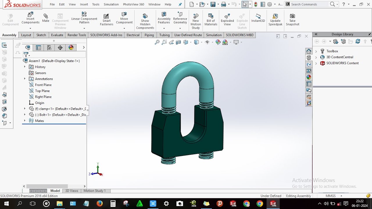How to design Wire rope clamp in solidworks