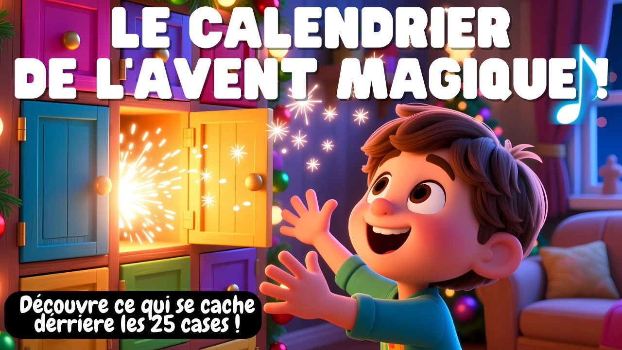 🎅 Calendrier de l’Avent Magique ! 🐰🍫🐼 | Chanson Enfant 3D Pixar | 25 Surprises pour Noël !  