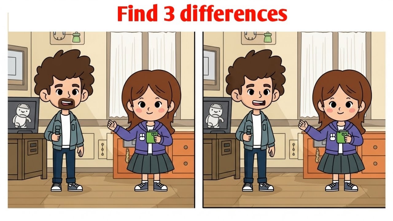 Find the 3 differences in the image 