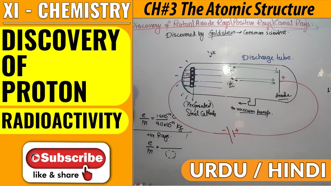 Discovery of Proton || Radioactivity || CH#3 || XI-Chemistry || Urdu/Hindi