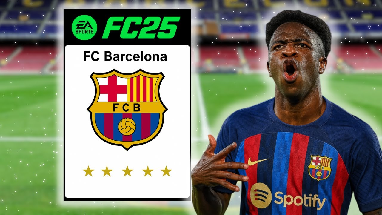 Simule la Carrera de Vinicius Jr pero en el Barcelona!!! Fc25