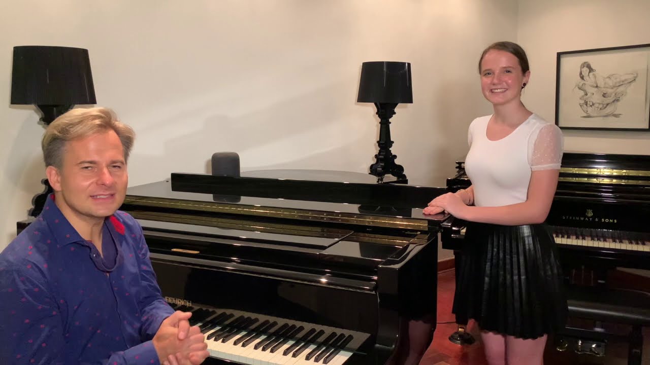 Amira and Charl du Plessis rehearse for an African Christmas