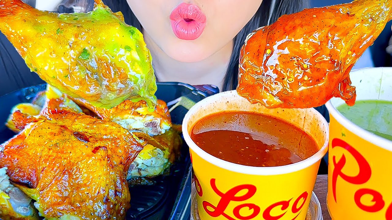 ASMR Fire Roasted Chicken From El Pollo Loco | Eating Sounds | Mukbang | ASMR Phan