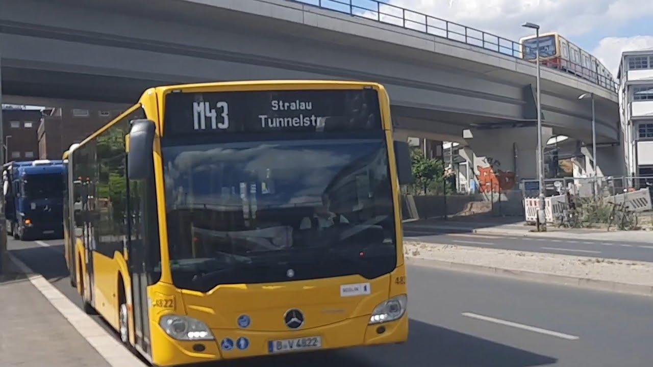 Bus M43 mitfahrt von S-Ostkreuz nach Alt Stralau mit den Mercedes Benz Citaro G | ÖPNV Berlin