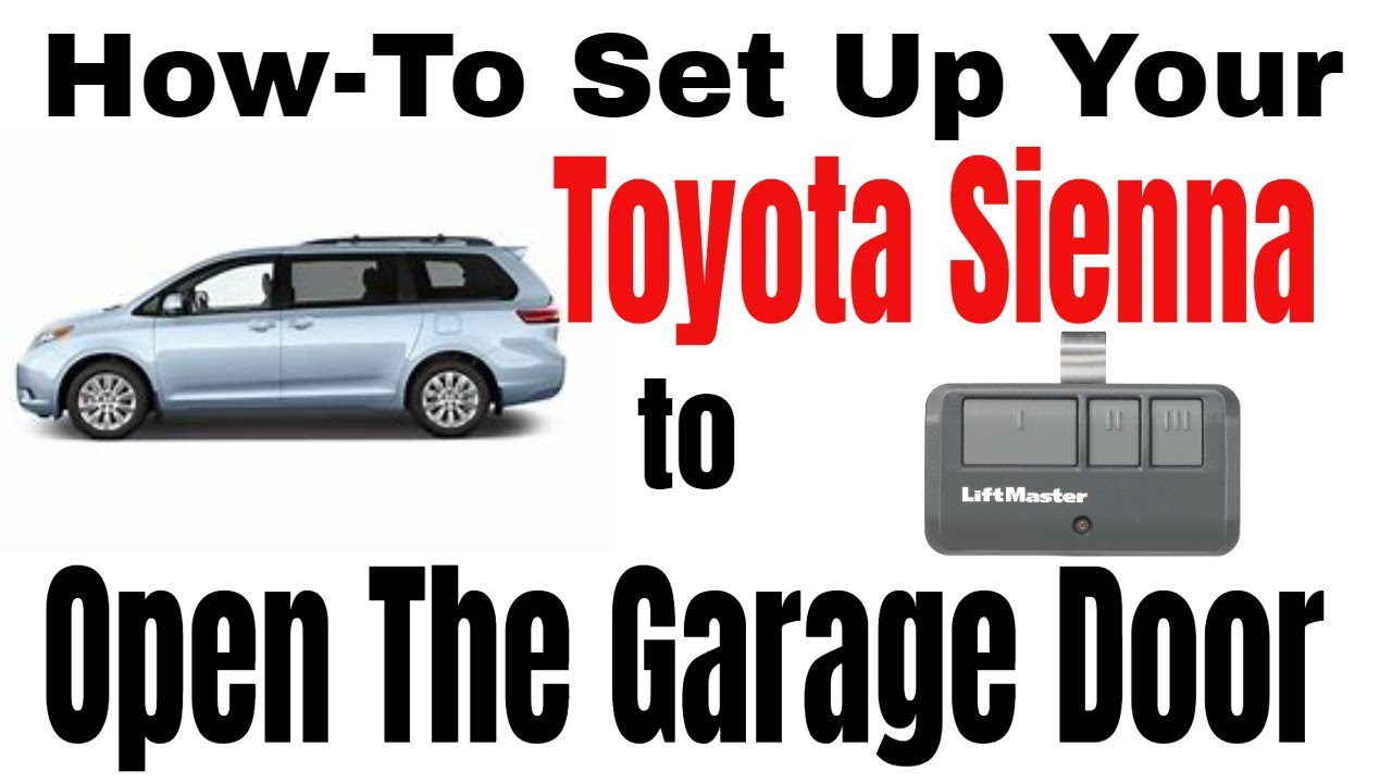 Как запрограммировать гаражные ворота Toyota Sienna Homelink