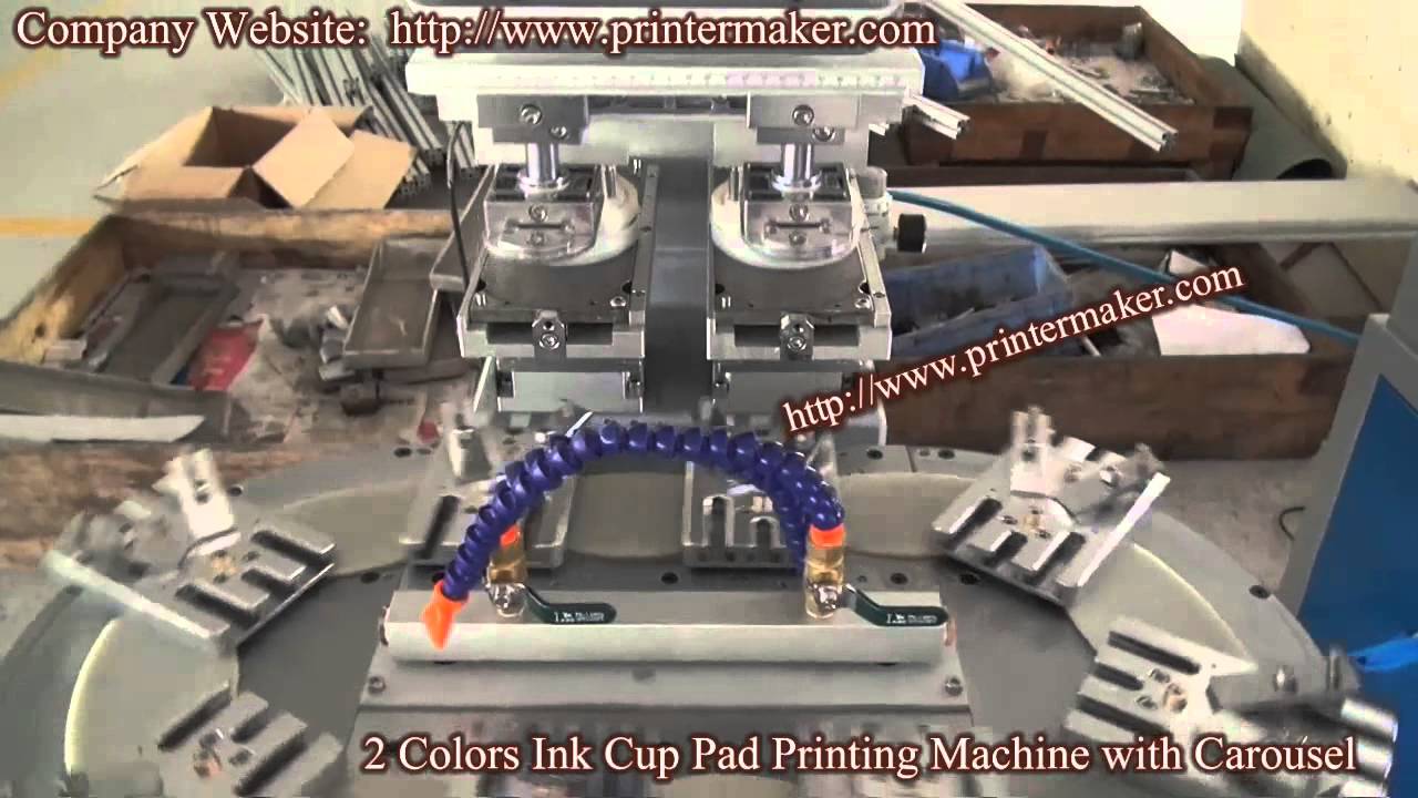 2 Colors Ink Cup Pad Printing Machine