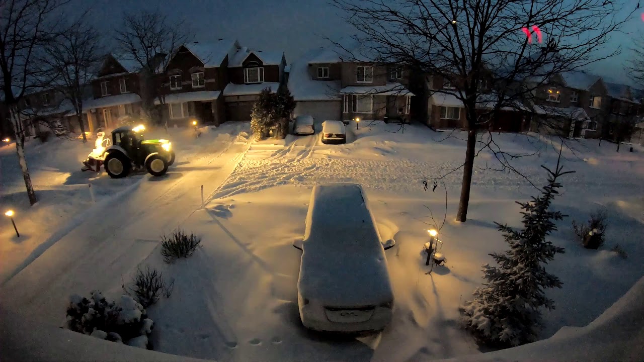 First snowstorm of 2020, Ottawa, ON [4K30, Time Lapse]