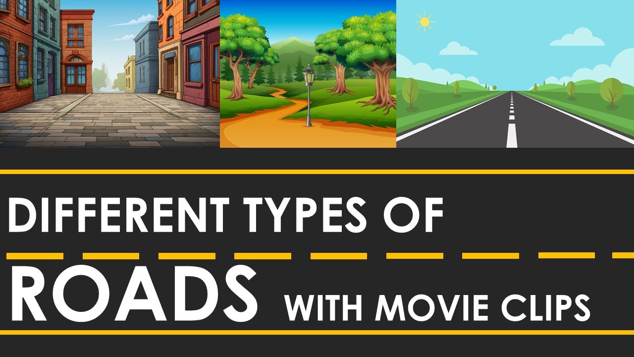 Different Types of Roads | 30 Road Vocabulary Words with Movie Clips