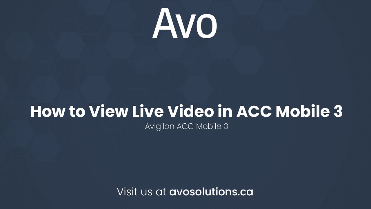 How to View Live Video in ACC Mobile 3