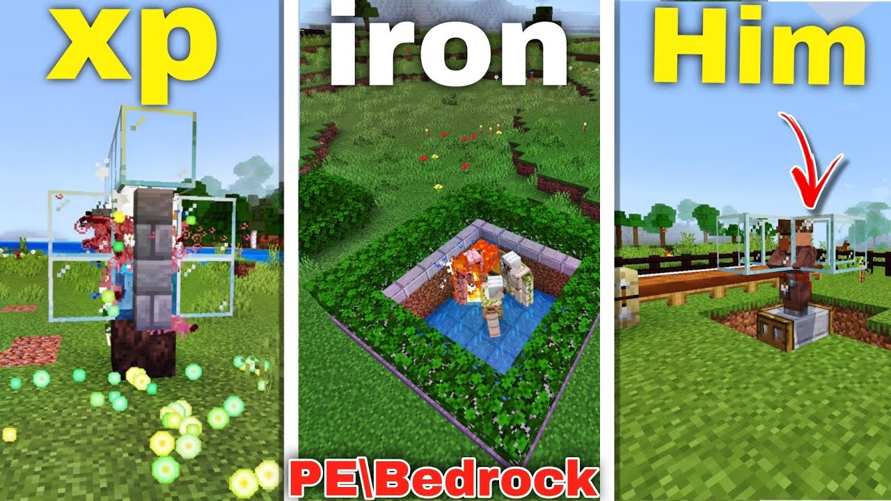 3 Best Starter farms 🔥|| PE\Bedrock   [Hindi Toturial]