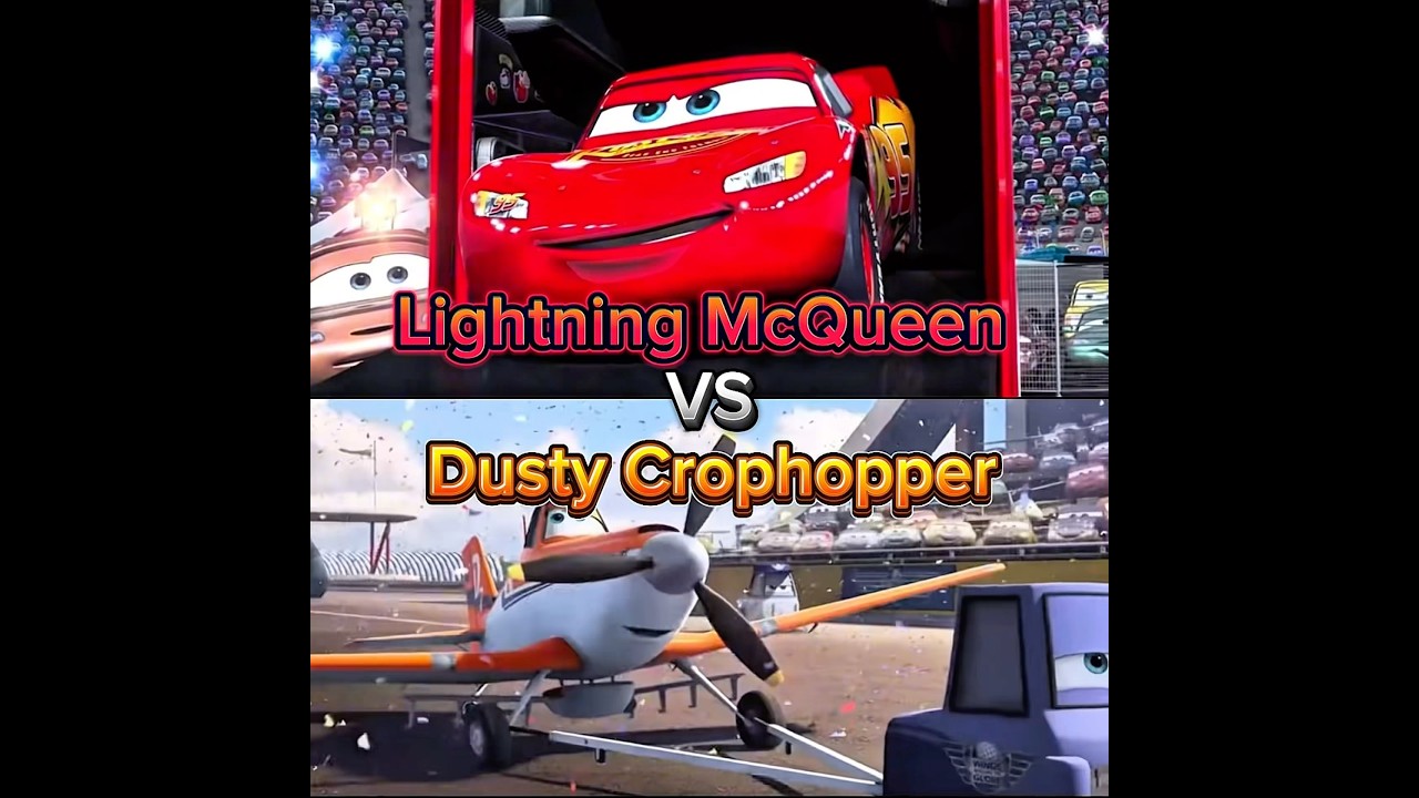 Lightning McQueen vs Dusty Crophopper  #pixarcars #disneyplanes #1v1 #lightningmcquee