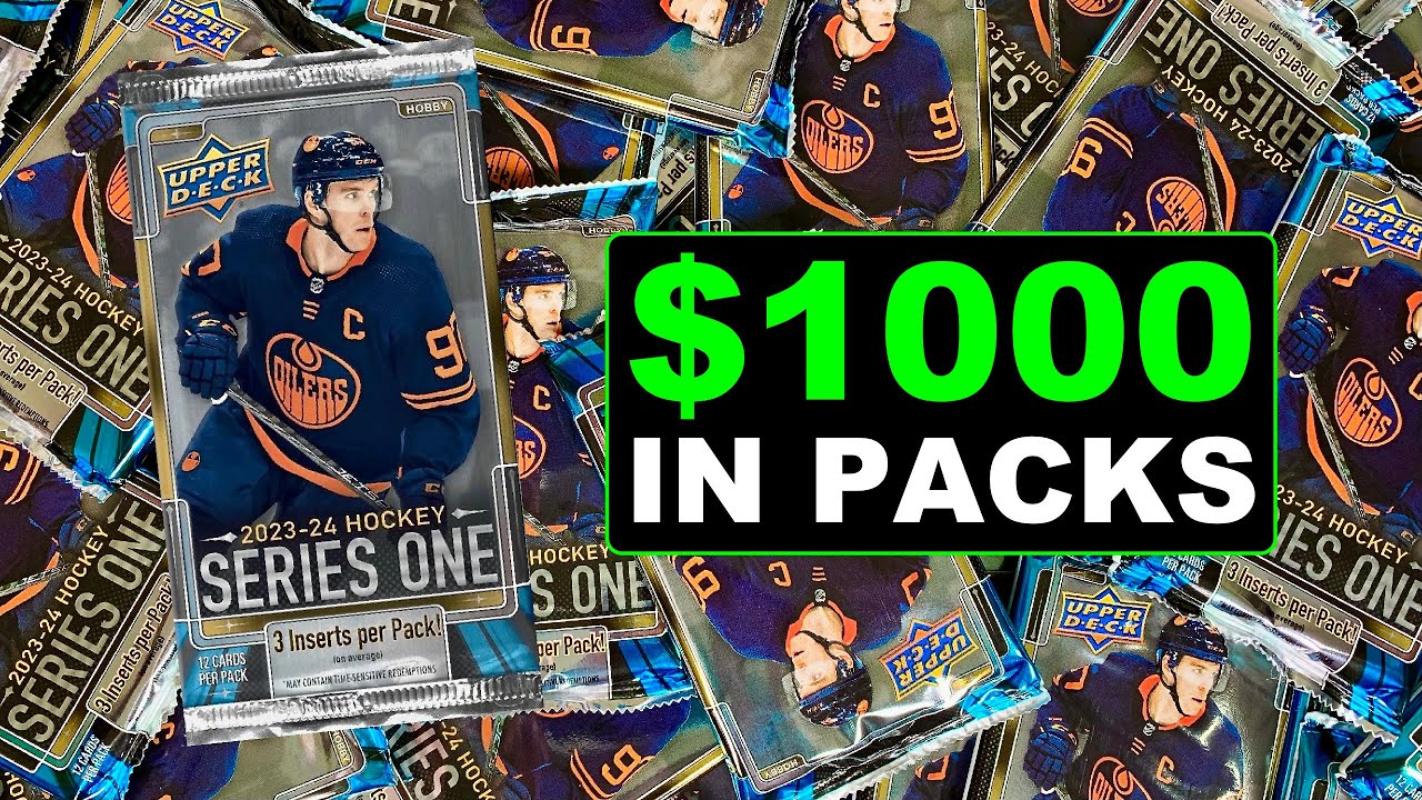 Opening $1000 Worth of Packs of 2023-24 Upper Deck Series 1 Hockey Hobby