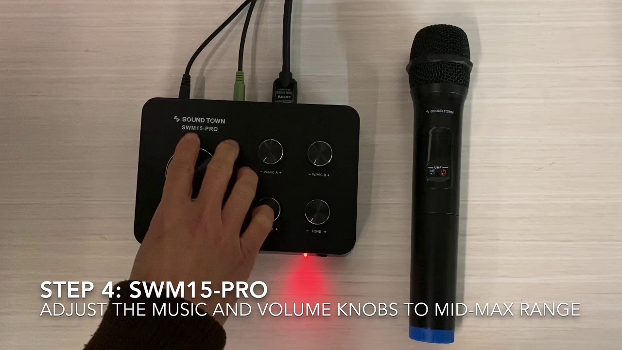 Sound Town SWM15-PRO™ Karaoke Mixer System | How to connect to a smart TV, soundbar, or receiver.