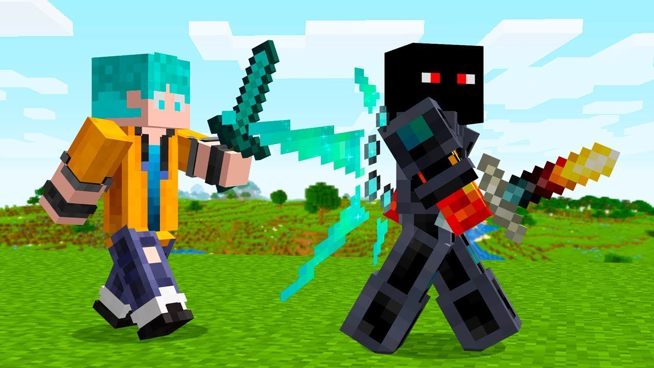 Jäger gegen Unbesiegbarer Läufer im Minecraft Manhunt