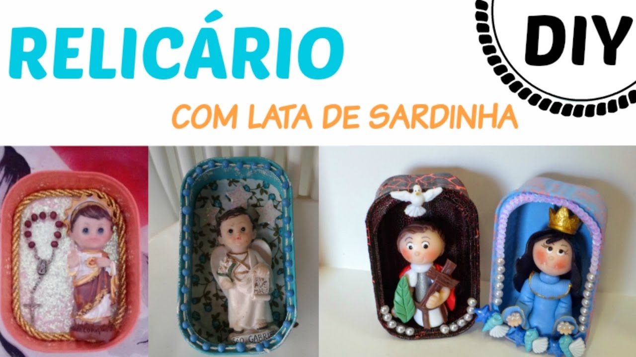 DIY- RELICÁRIO COM LATA DE SARDINHA | GraziSilc