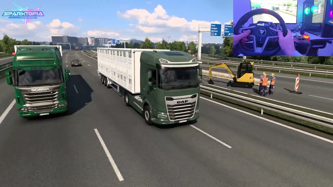Realistic Driving | ETS 2 | DAF 450 | Thrustmaster T248+TH8S Shifter-4k-Pov Driving