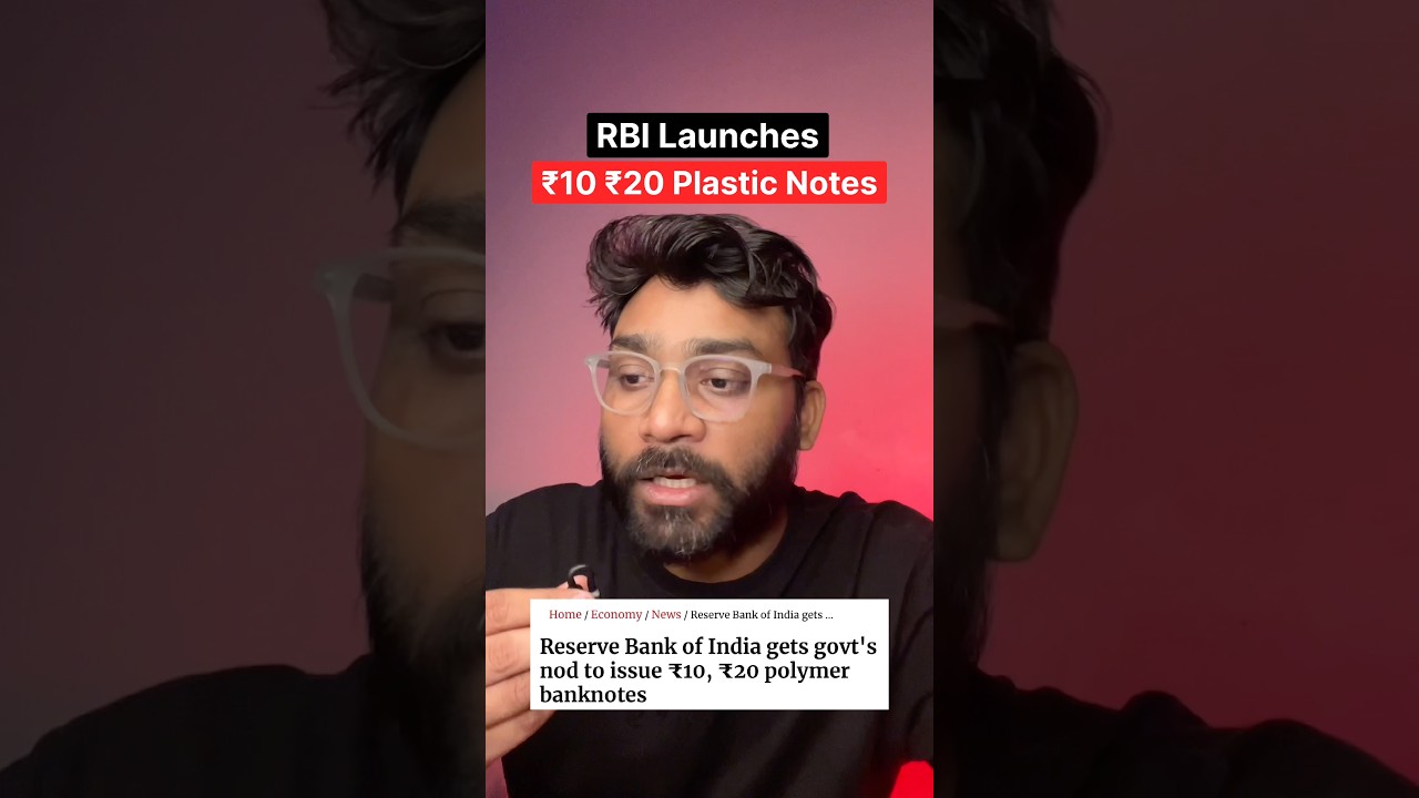 RBI Launches ₹10 ₹20 Plastic Notes #shorts