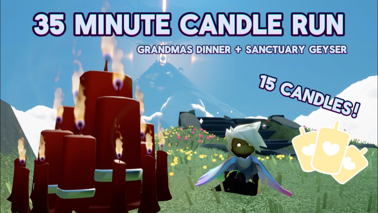 Best Efficient Candle Run: 15 Candles in 35 Minutes! Sky: Children of the Light