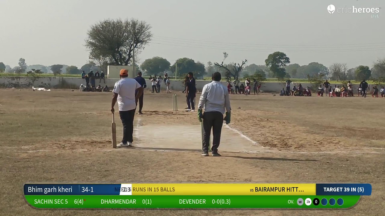 BAIRAMPUR HITTERS vs Bhim garh kheri live cricket match | biharipur cricket tournament  live - BBD