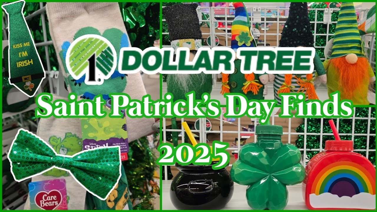 DOLLAR TREE ST PATRICKS DAY 2025 🍀🍀 SHOP WITH ME 🍀🍀