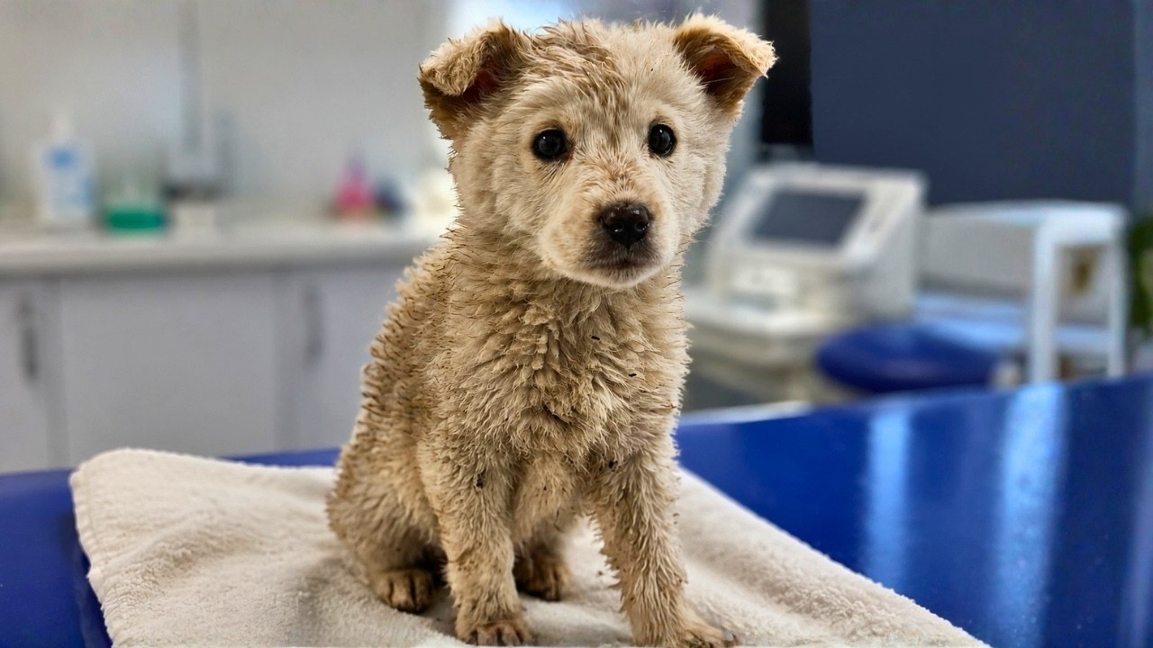 Abandoned Puppy Was Struggling To Survive Alone