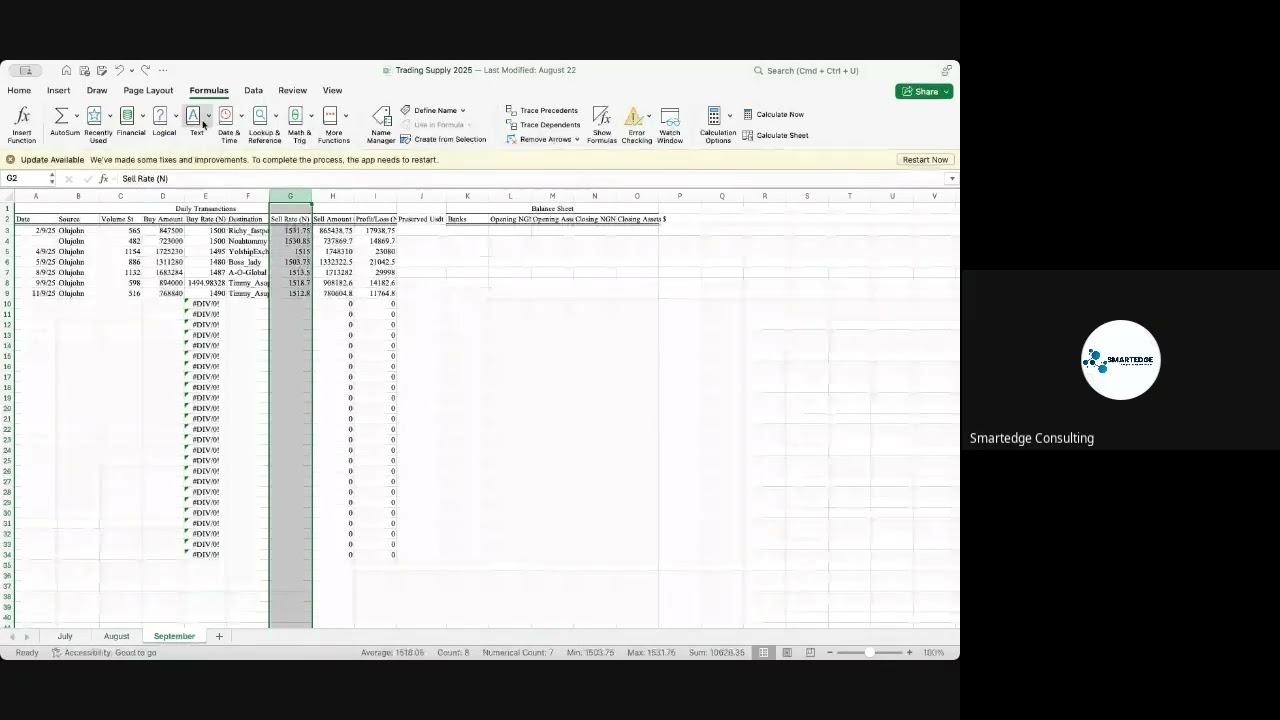 Data Cleaning & Excel Functions   2025 09 17