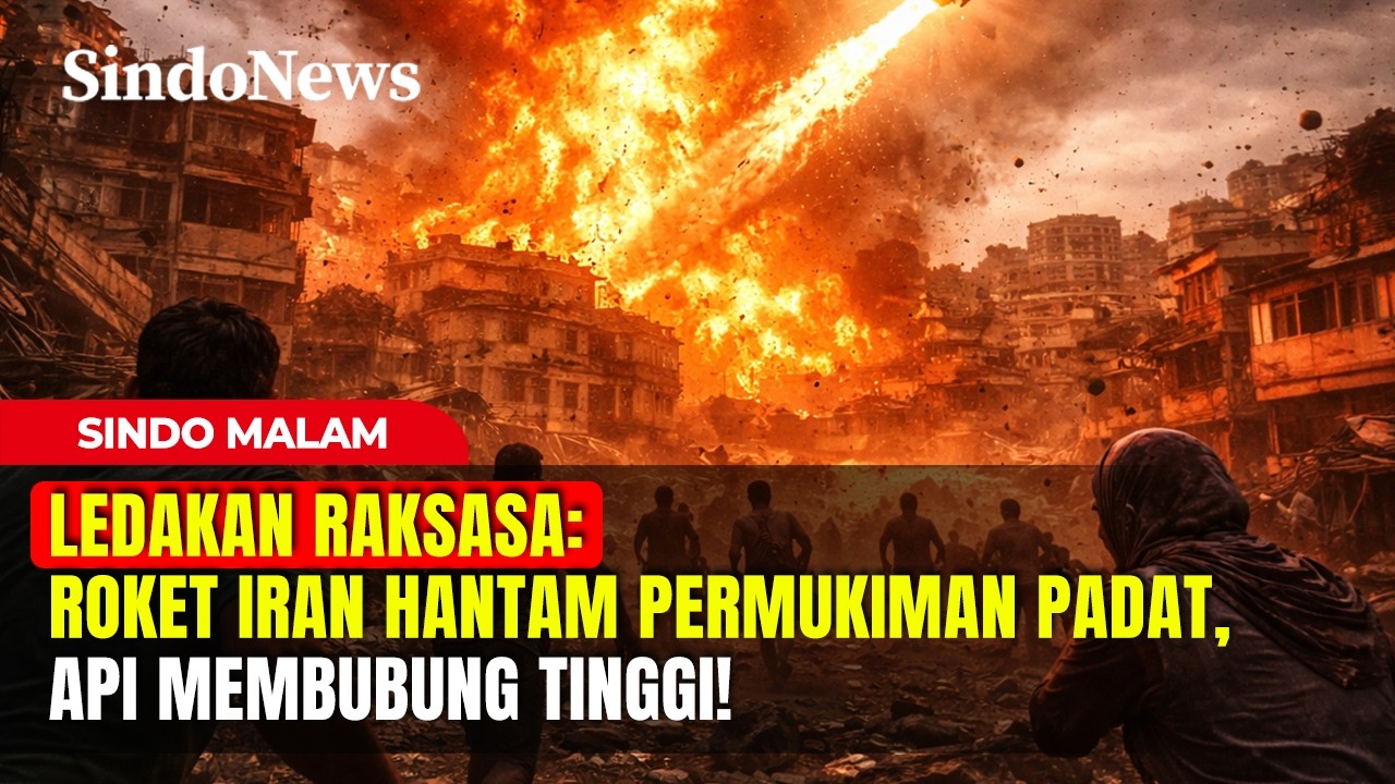 LEDAKAN RAKSASA: Roket Iran Hantam Permukiman Padat, Api Membubung Tinggi! | Sindo Malam | 06/04