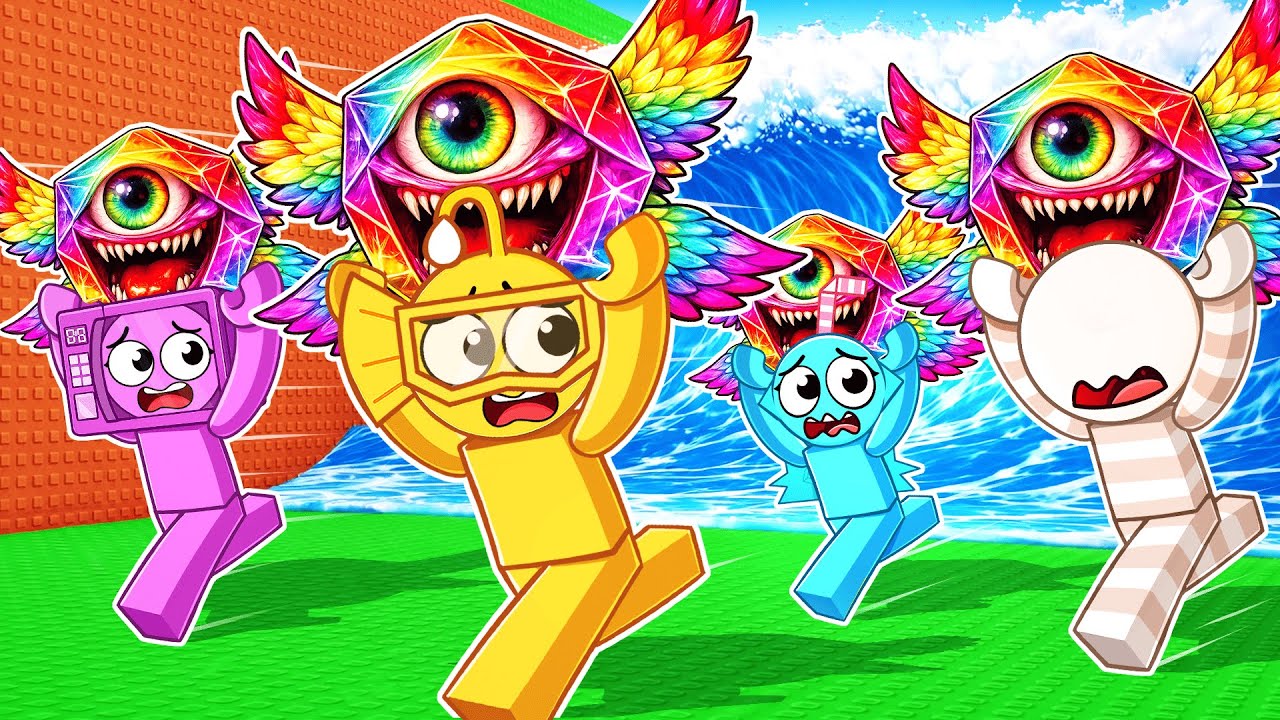 Escape The TSUNAMI For LUCKY BLOCKS in Roblox!