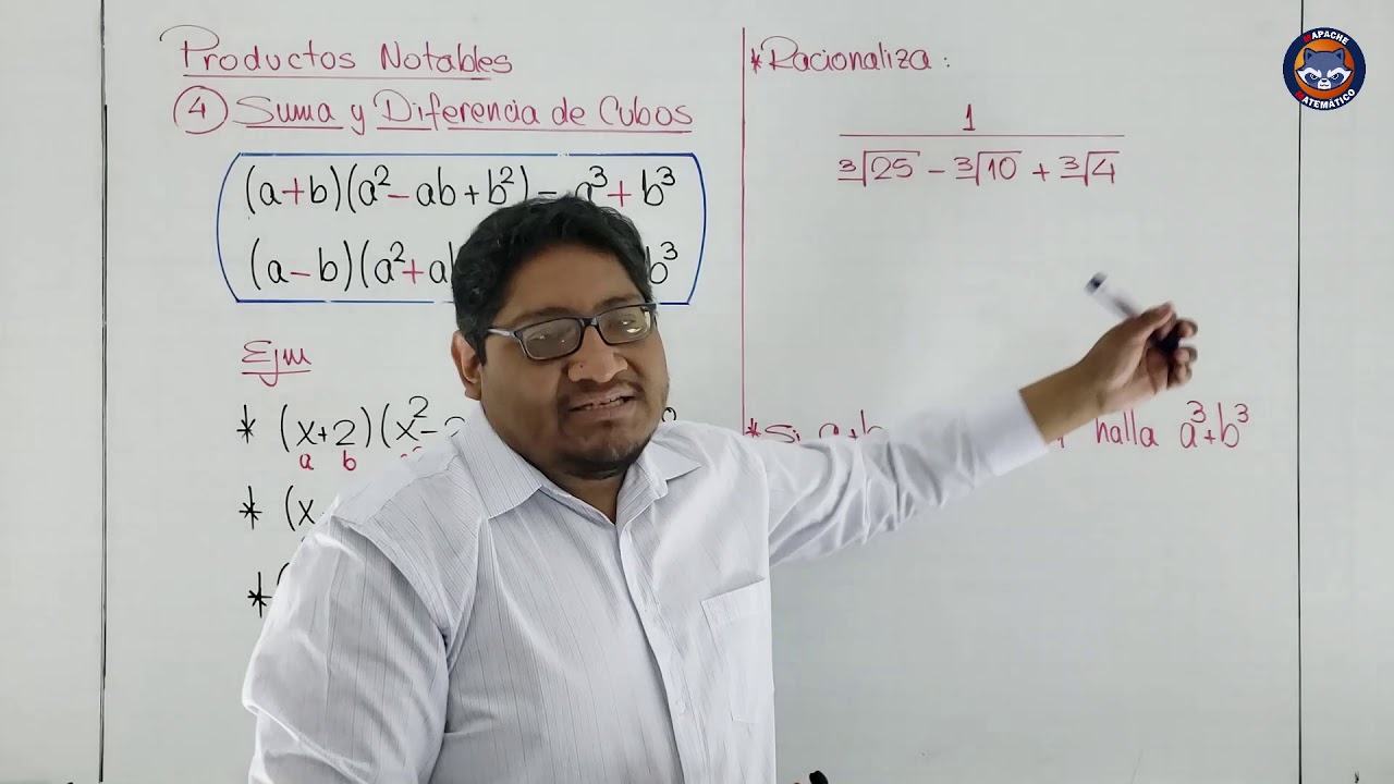ÁLGEBRA - PRODUCTOS NOTABLES (suma y diferencia de cubos)